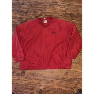 VTG Budweiser Golf Windbreaker V Neck Embroidered Logo Pullover Men's‎ XXL
